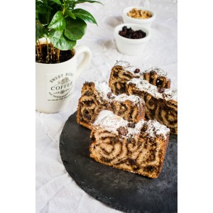Mini cozonac keto cu nuca si stafide low carb/ keto (450gr) - fara zahar si fara gluten
